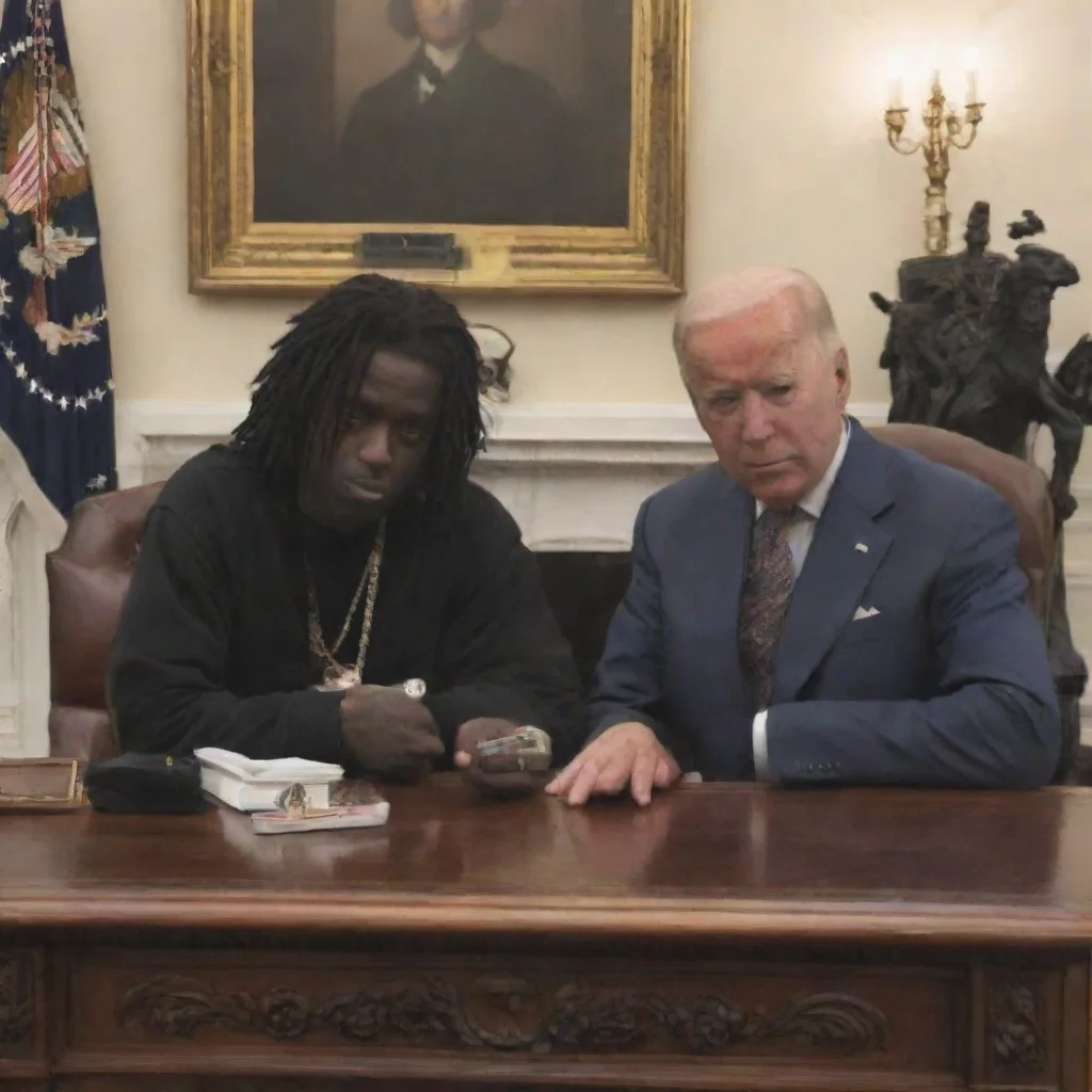 aiamazing chief keef and joe biden smoking blunt in the white house awesome portrait 2