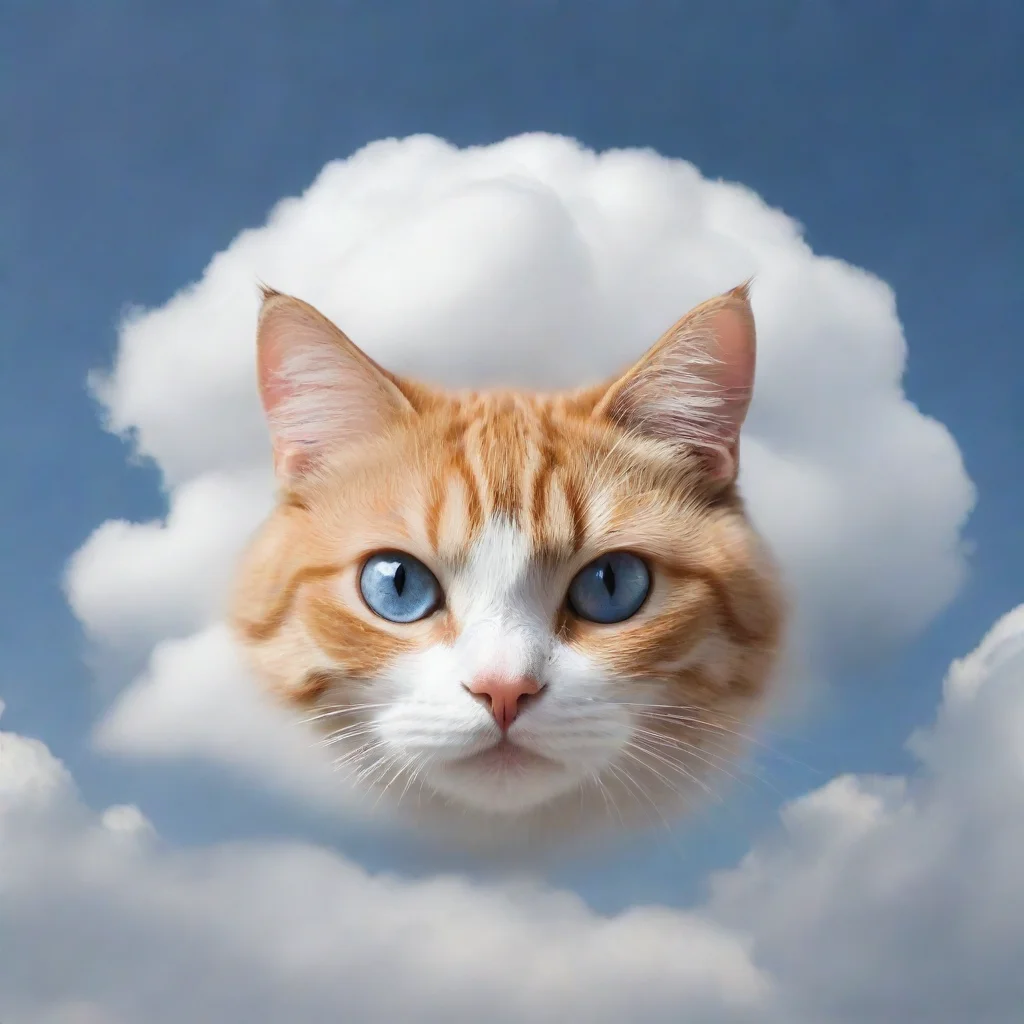 aiamazing cloud with face of a cat awesome portrait 2