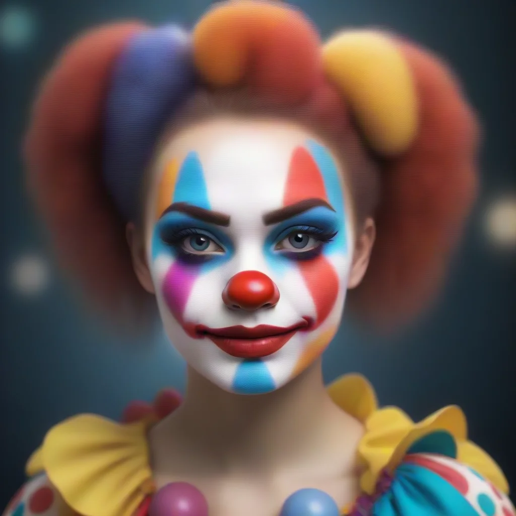 aiamazing clown girl makeover awesome portrait 2