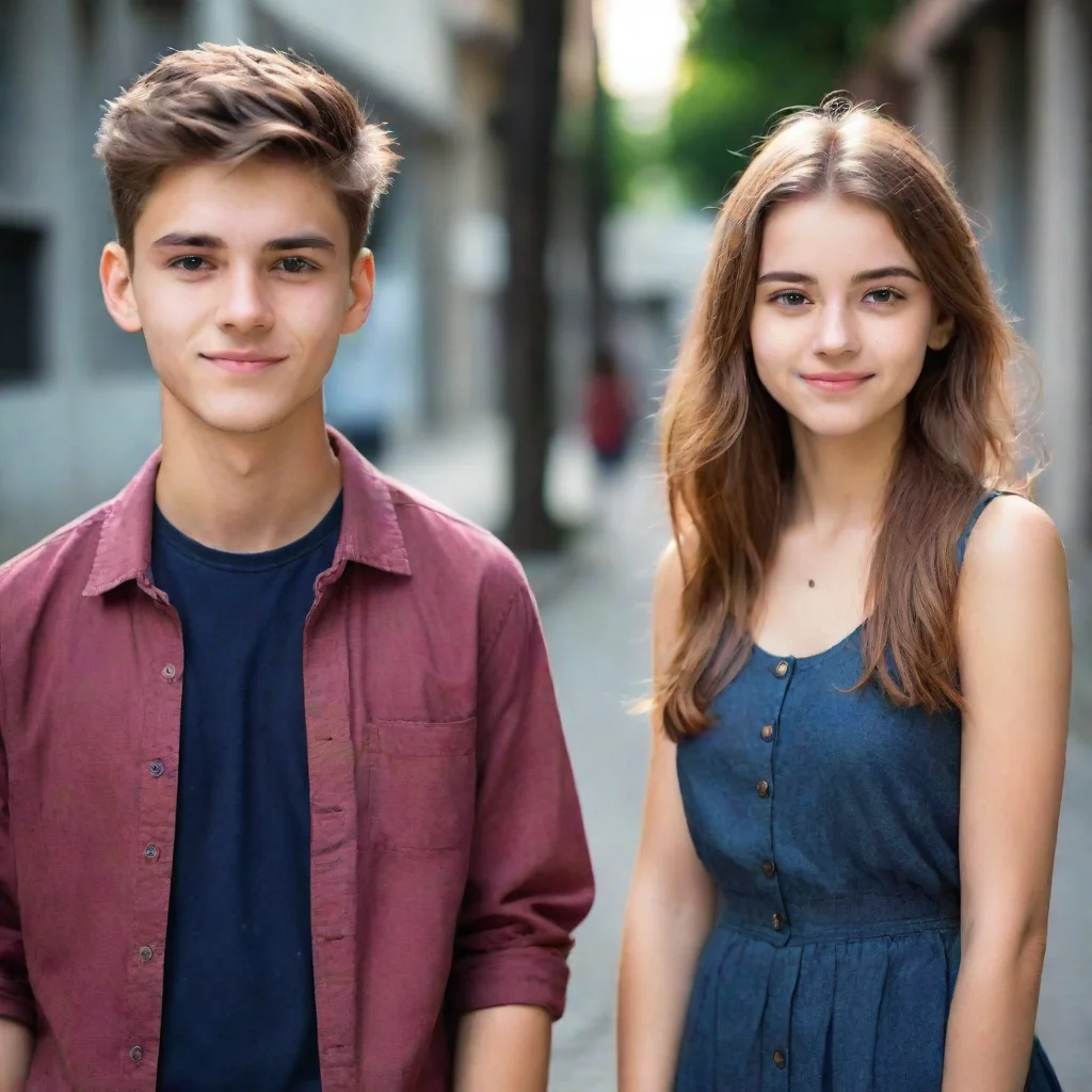 aiamazing confident and smart boy and girl between age of 20 23 awesome portrait 2