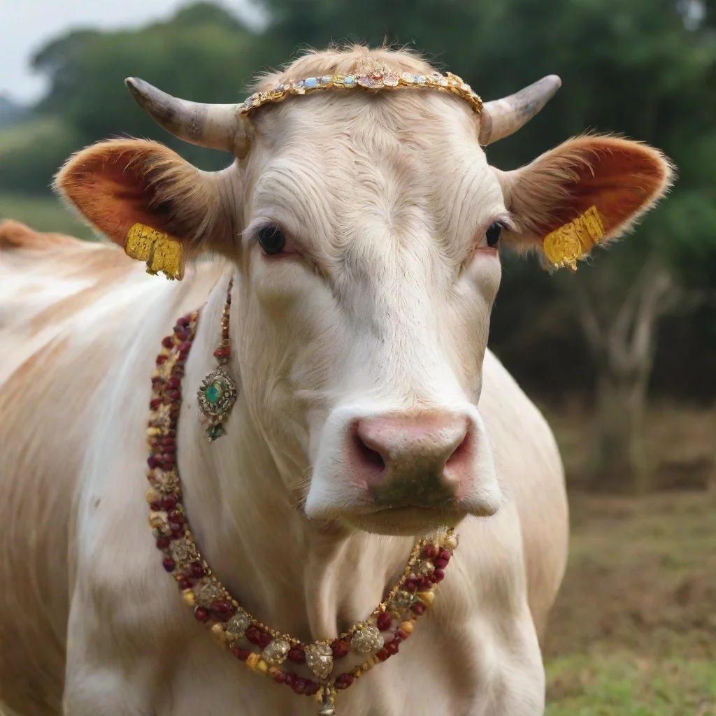 aiamazing cow wearing jewellery  awesome portrait 2