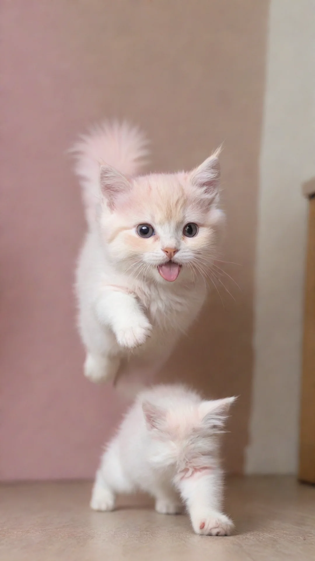 aiamazing cria a imagem de um gato rosa voando awesome portrait 2 tall