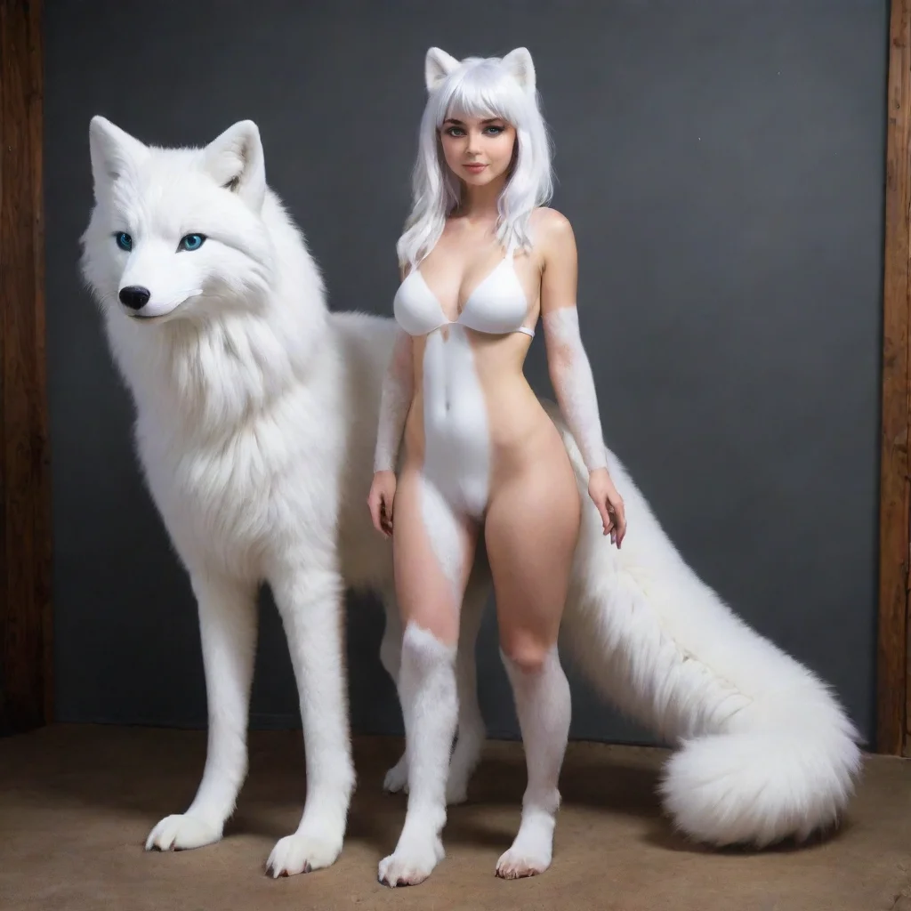 amazing cubby 7 foot tall arctic fox monster girl awesome portrait 2