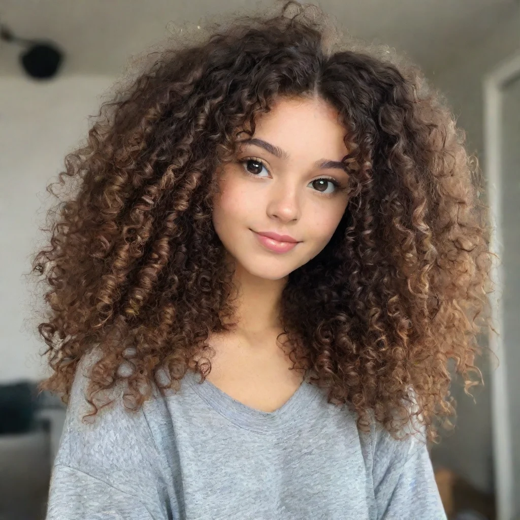 amazing curly hair girl awesome portrait 2