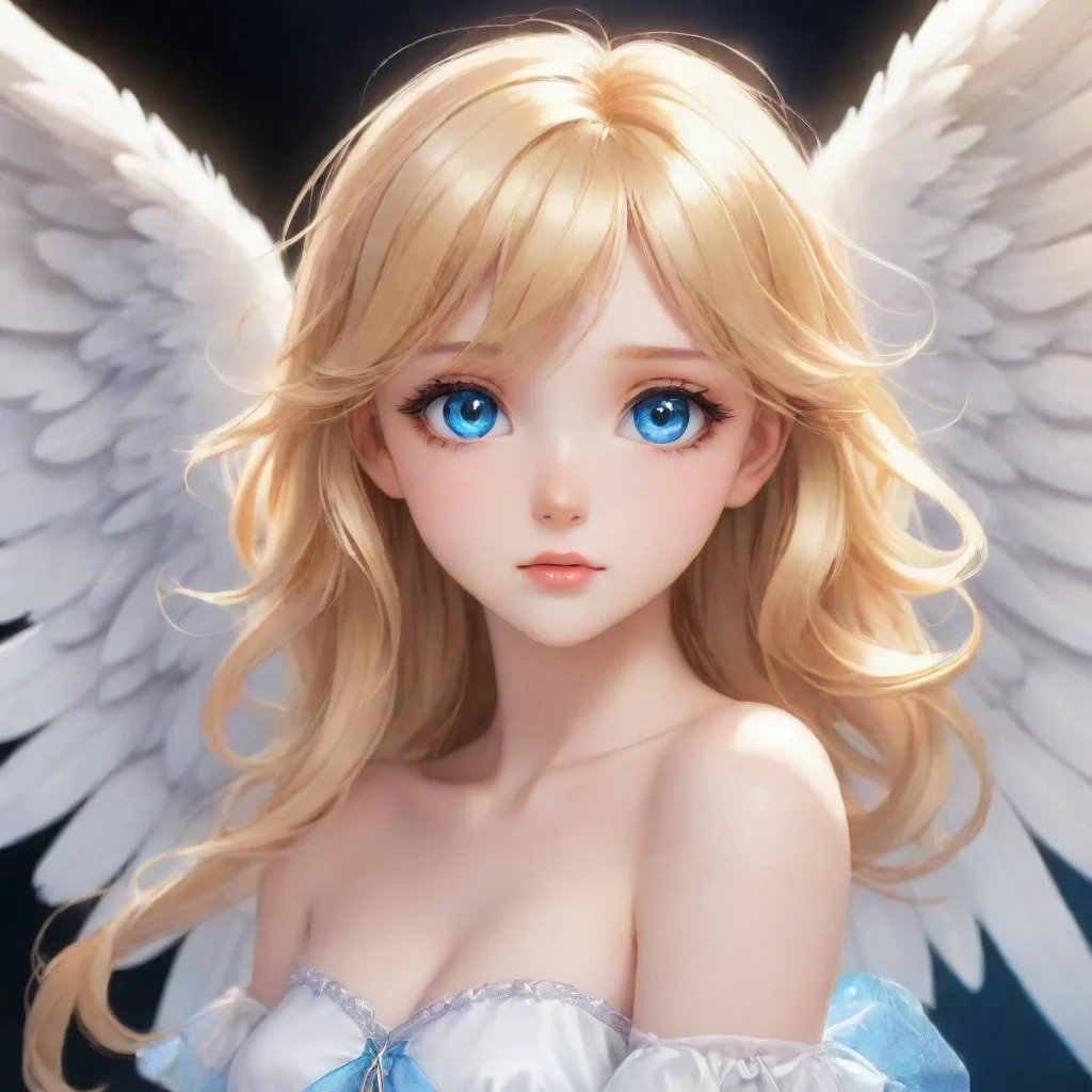 aiamazing cute blonde anime angel with blue eyes awesome portrait 2