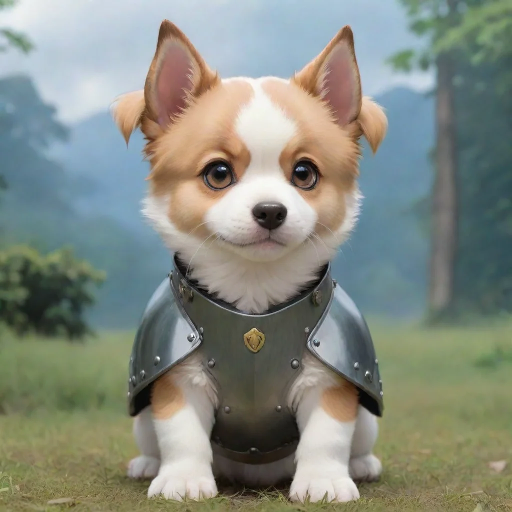 amazing cute puppy dog armoured hd aesthetic ghibli anime fantastic portrait best quality  awesome portrait 2