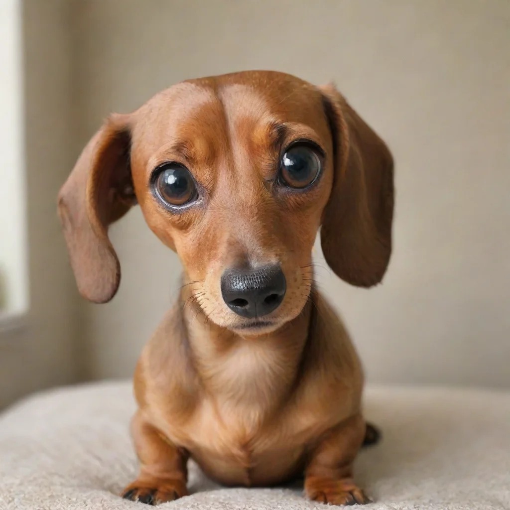 aiamazing dachshund with raised eyebrows awesome portrait 2
