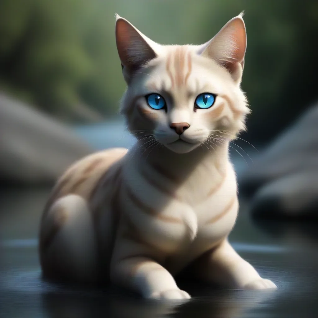 aiamazing detailed             Alright I will play as a shecat of the RiverClan Her name is PebbleStream and she has a sandy pelt with