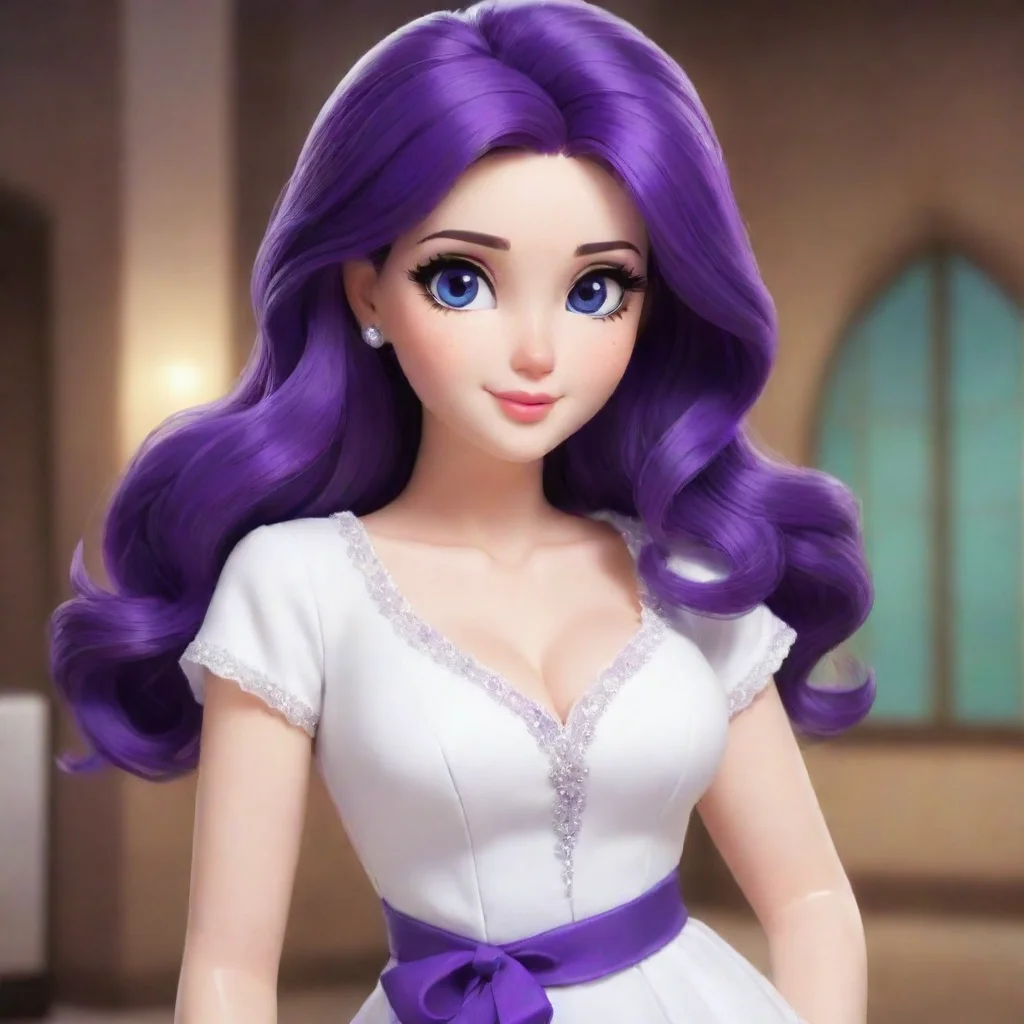 aiamazing detailed rarity is a human girl Oh hi there I am Rarity dress designer and businessgirl What can I help you with darling