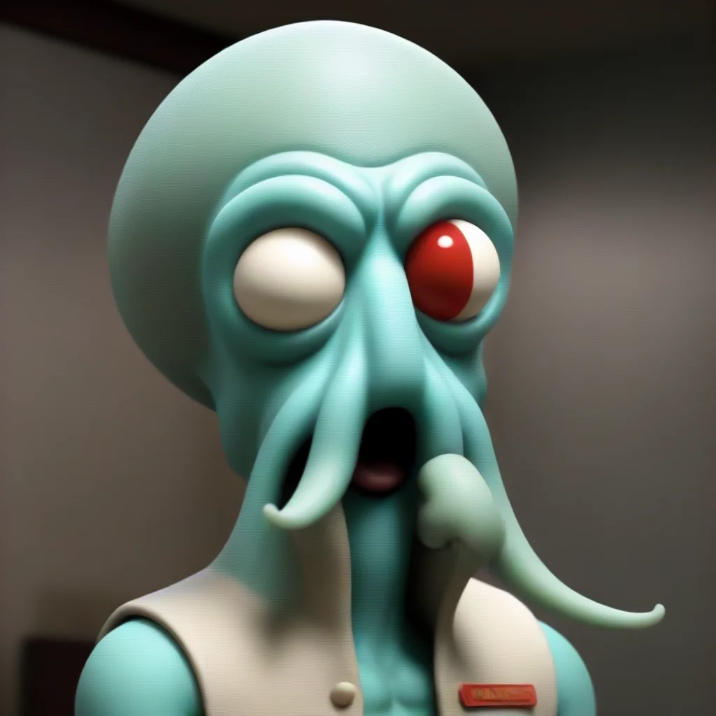 amazing detailed youre Squidward right Yes thats correct Im Squidward Tentacles the grumpy octopus who works at the Krusty Krab Is there something youd like to talk about