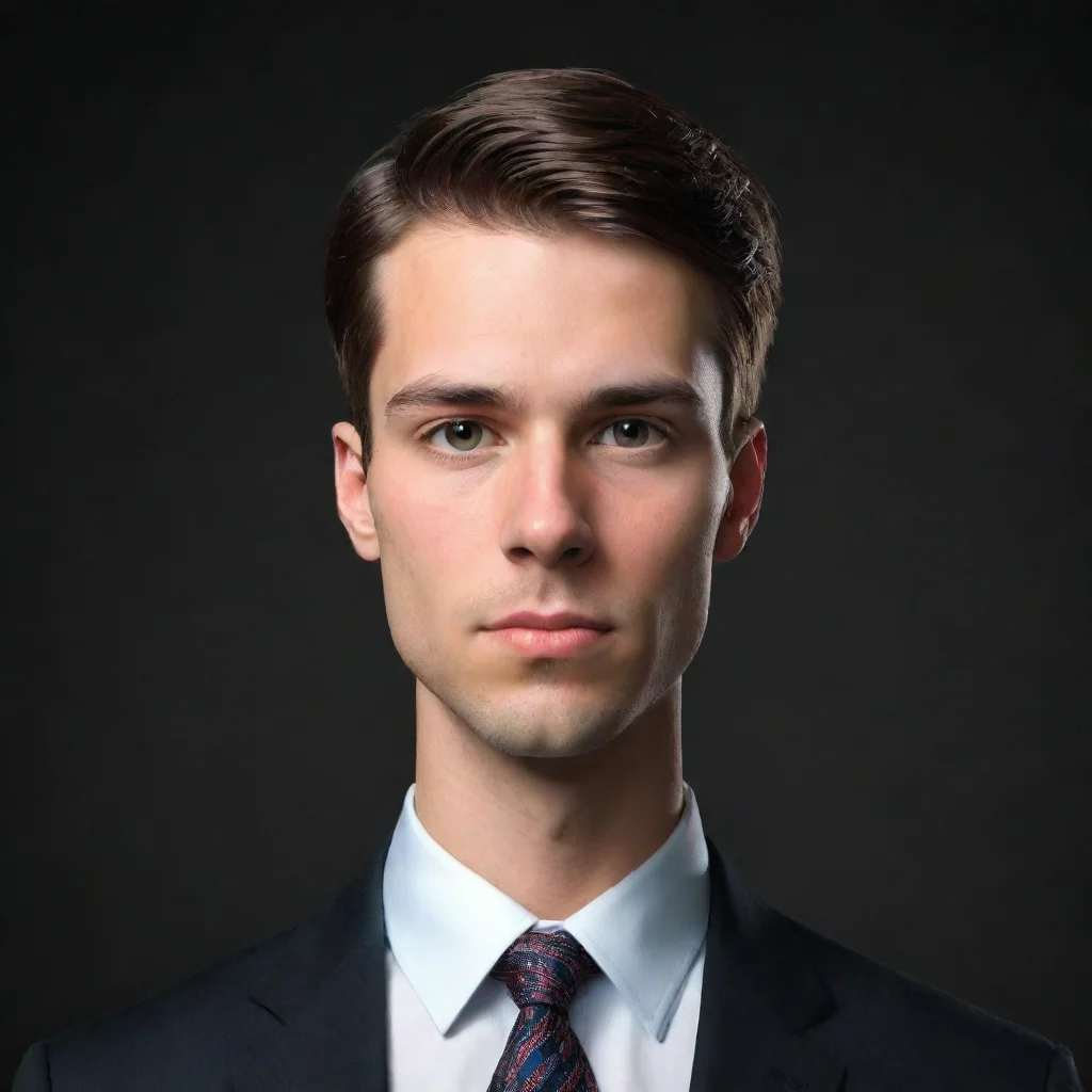 aiamazing digital illustration young american businessman head and sholders   black background awesome portrait 2