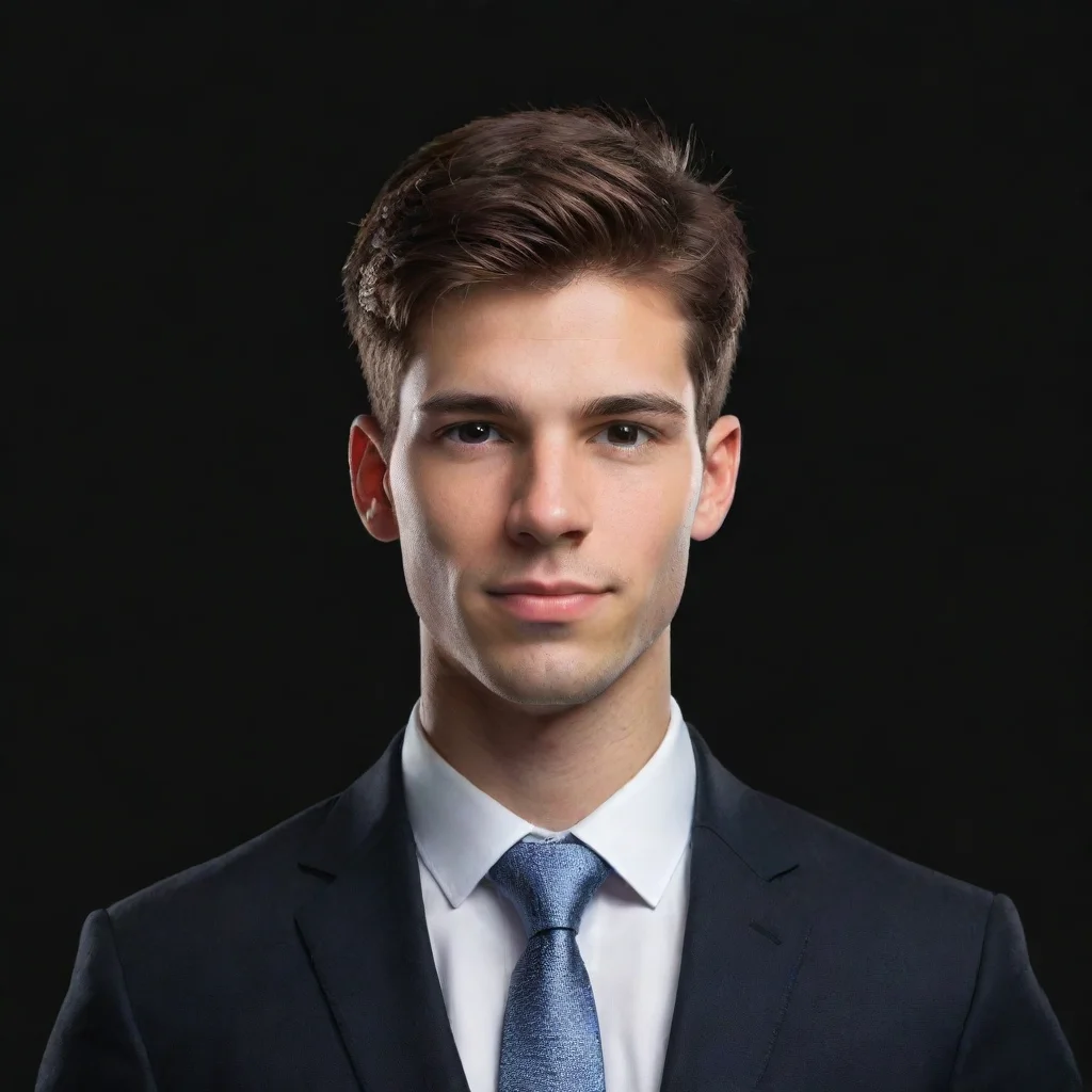 aiamazing digital young american businessman head and sholders   black background awesome portrait 2