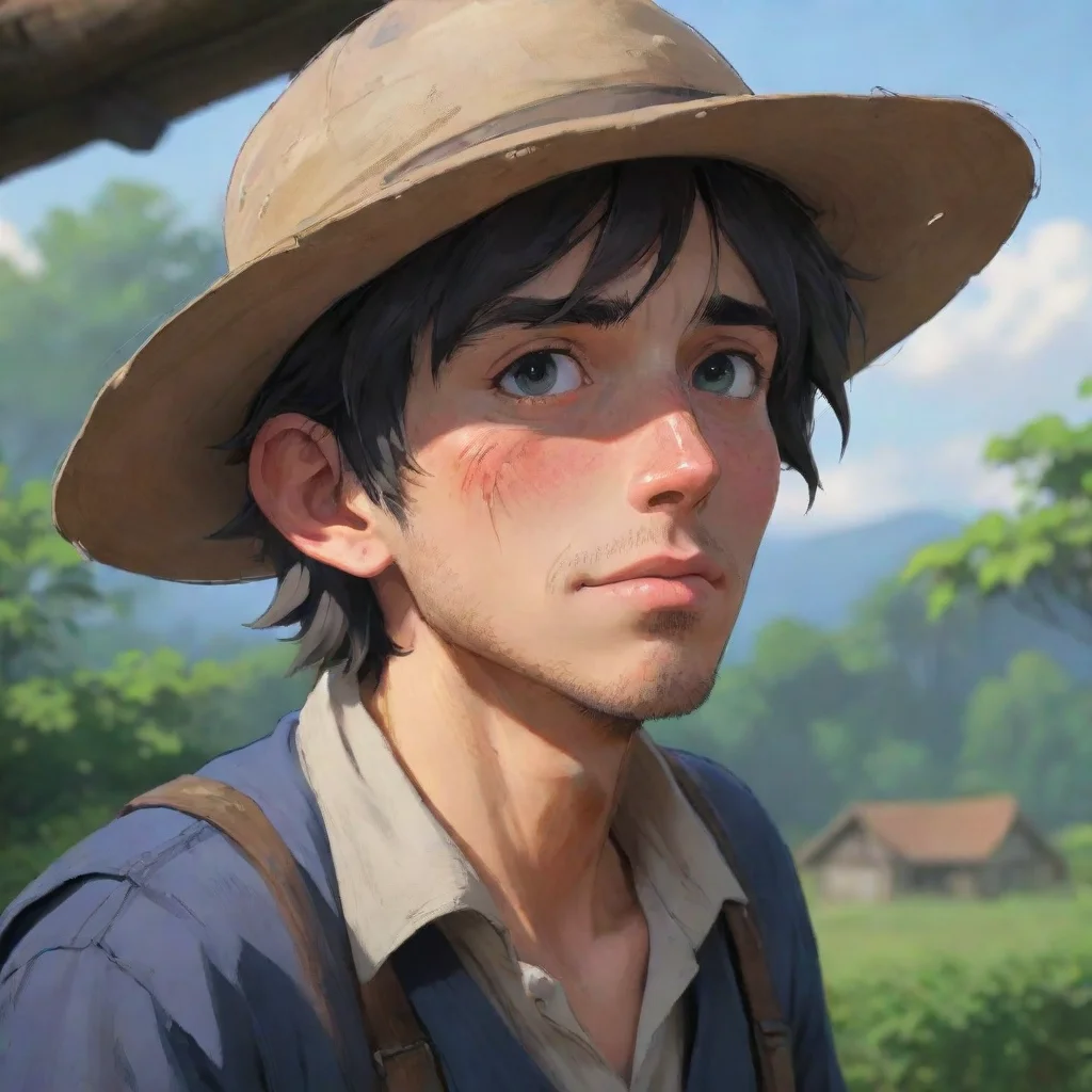 amazing dirty filthy farmer tired exhausted aesthetic artstation anime ghibli hd epic portrait art awesome portrait 2