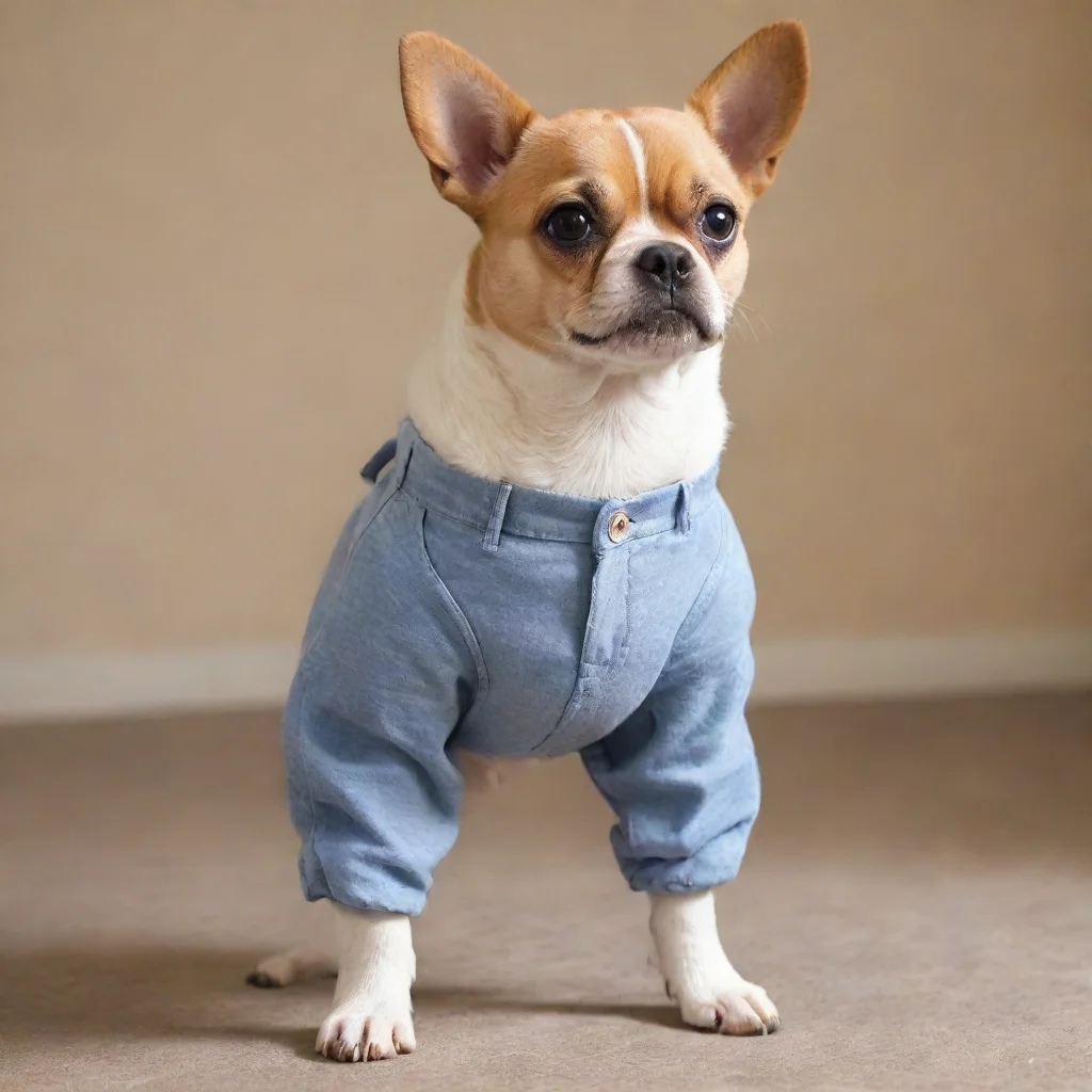 aiamazing dog with pants awesome portrait 2