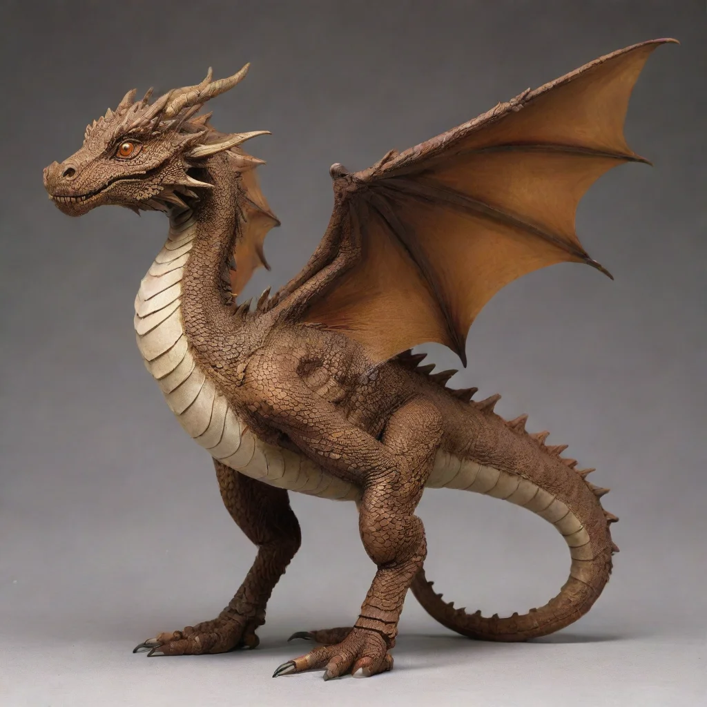 aiamazing dragon%2C 2 front legs%2C no back legs%2C no wings%2C umber%2C stocky awesome portrait 2