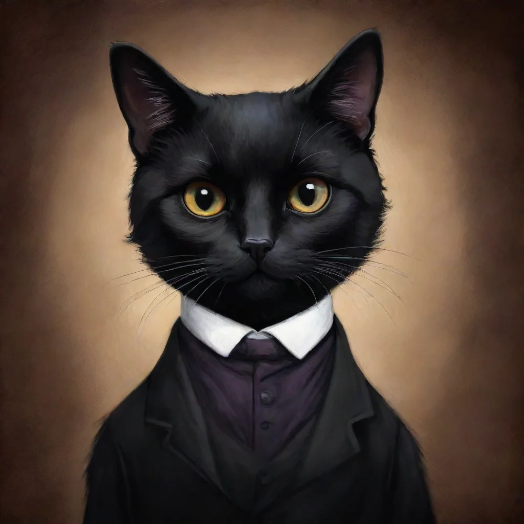 aiamazing edgar allan poe as a cat awesome portrait 2