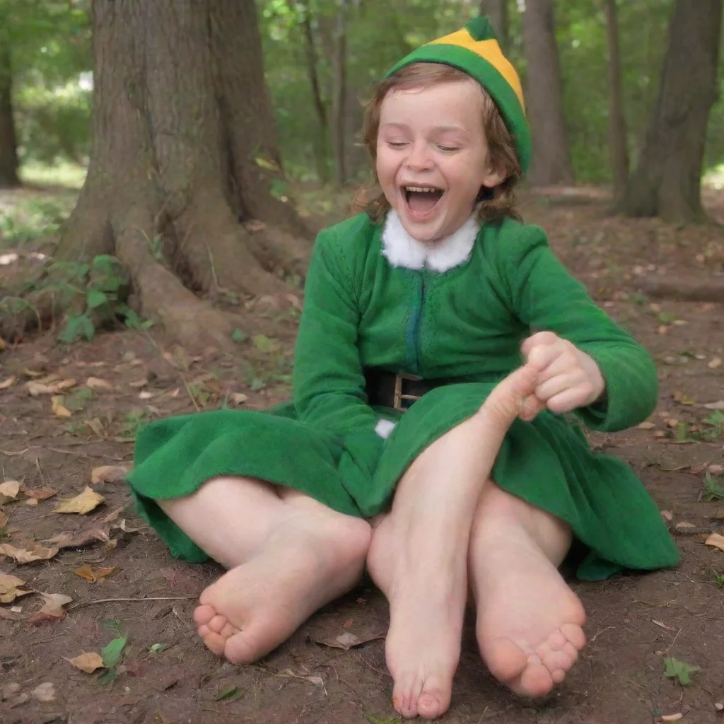 aiamazing elf barefoot laughing tickle awesome portrait 2