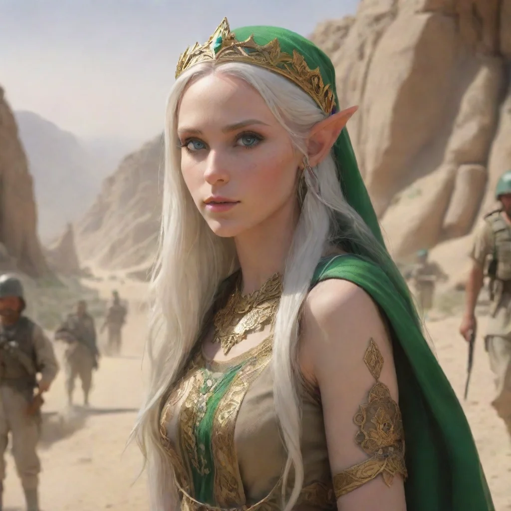 aiamazing elf queen in afghanistan awesome portrait 2