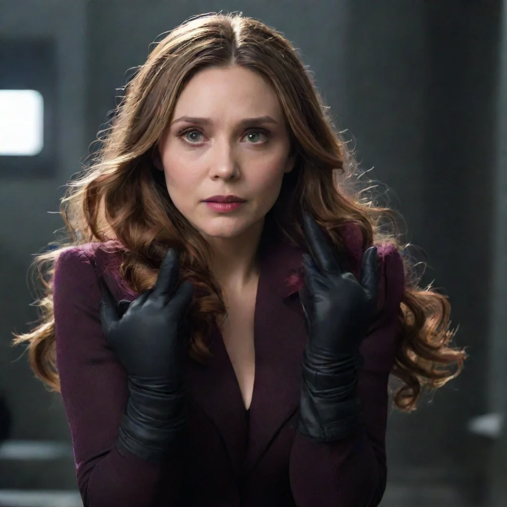 aiamazing elizabeth olsen as scarlett witch with black gloves awesome portrait 2