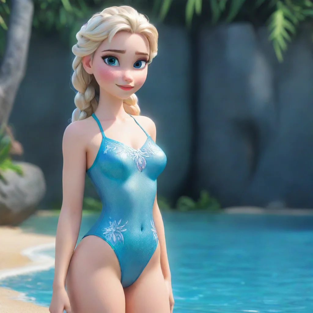 aiamazing elsa wearing swimsuit  awesome portrait 2