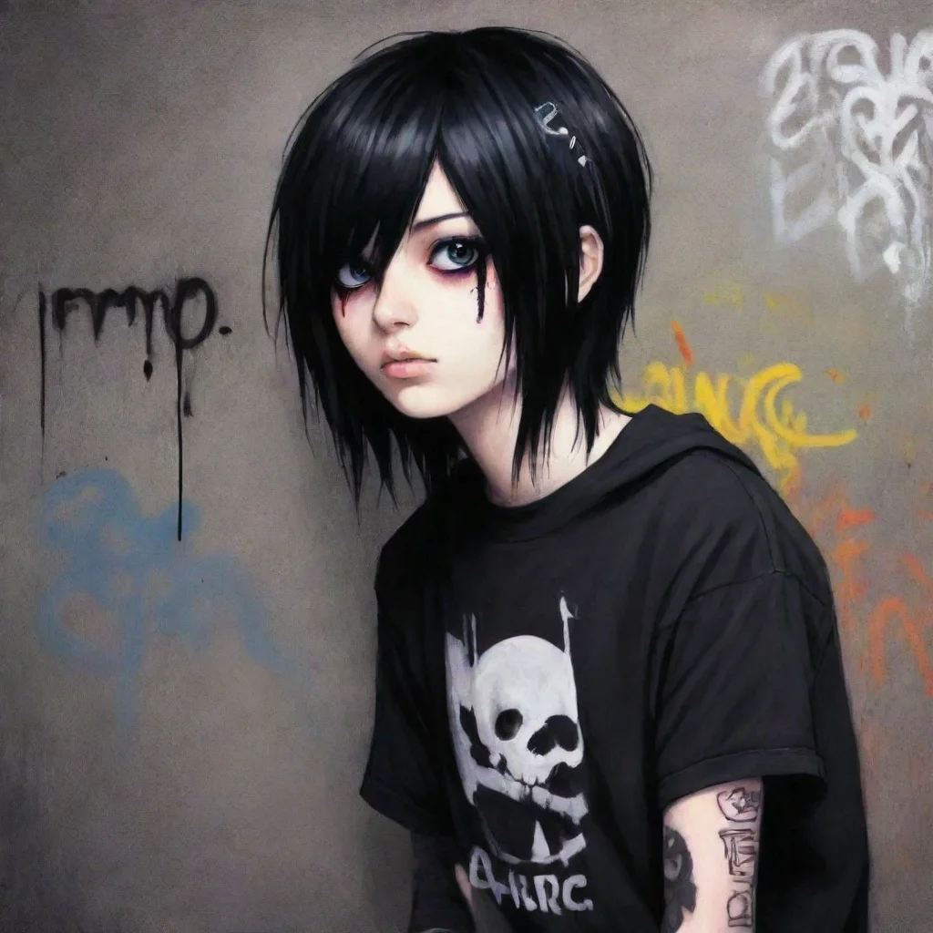 aiamazing emo 2000s art awesome portrait 2