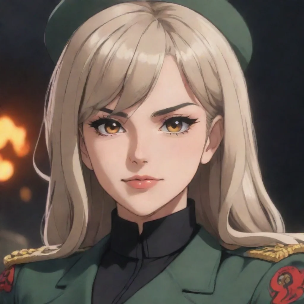 aiamazing evil anime woman smirk military commander hd aesthetic awesome portrait 2