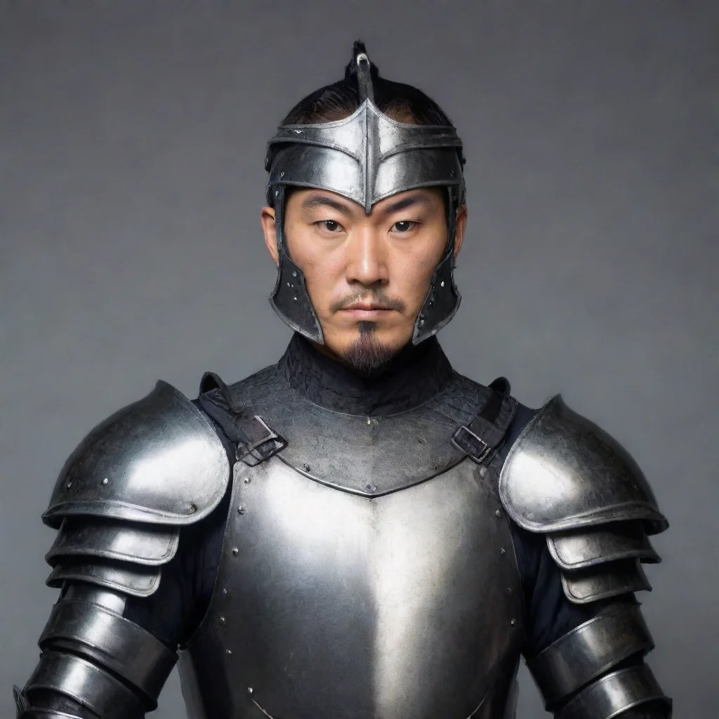 amazing evil east asian man in a suit of armor awesome portrait 2