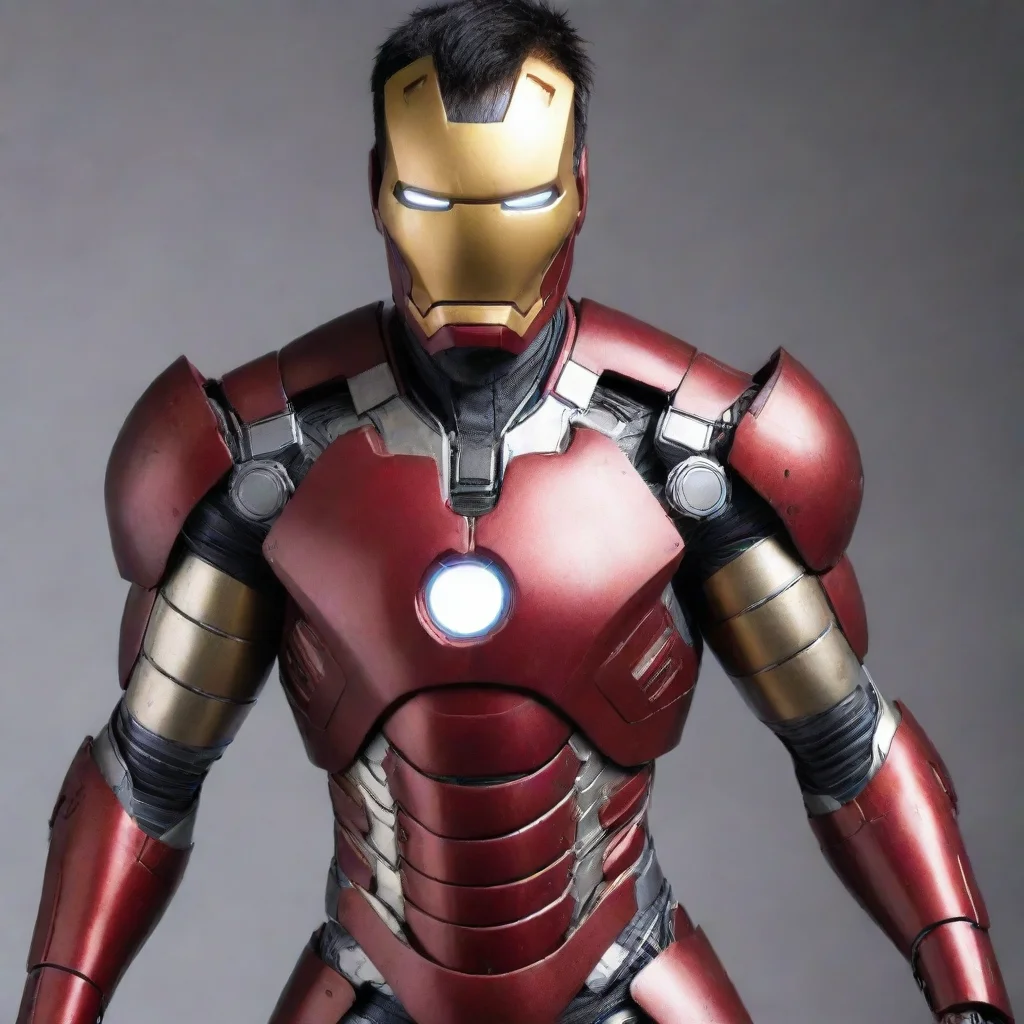amazing evil east asian man in a suit of iron man armor awesome portrait 2