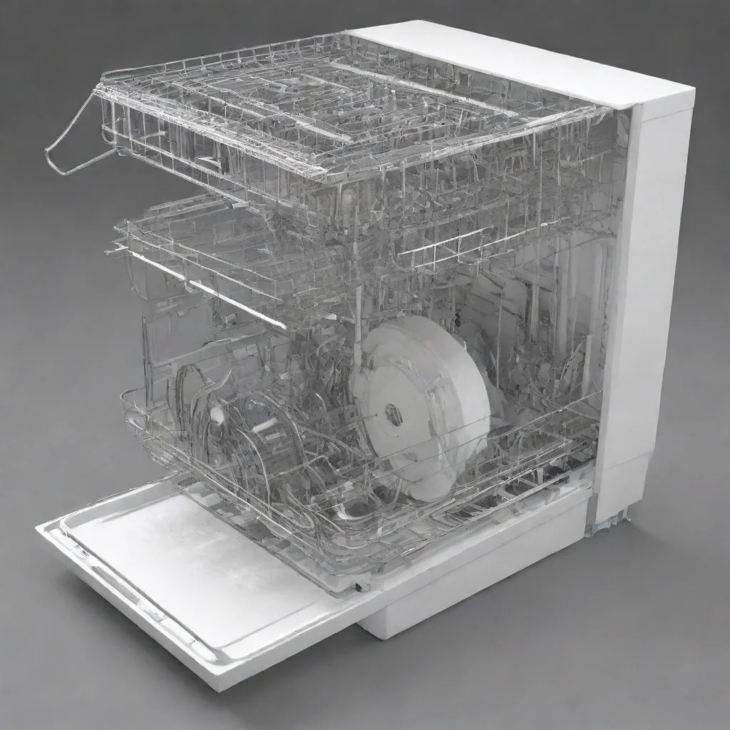 aiamazing exploded view of a dishwasher with lines to each part with no name%2C make it look handdrawn and not made on a program awesome portrait 2