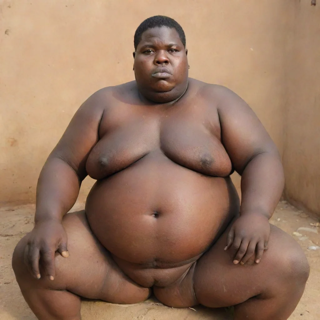 aiamazing extremely obese african slave awesome portrait 2