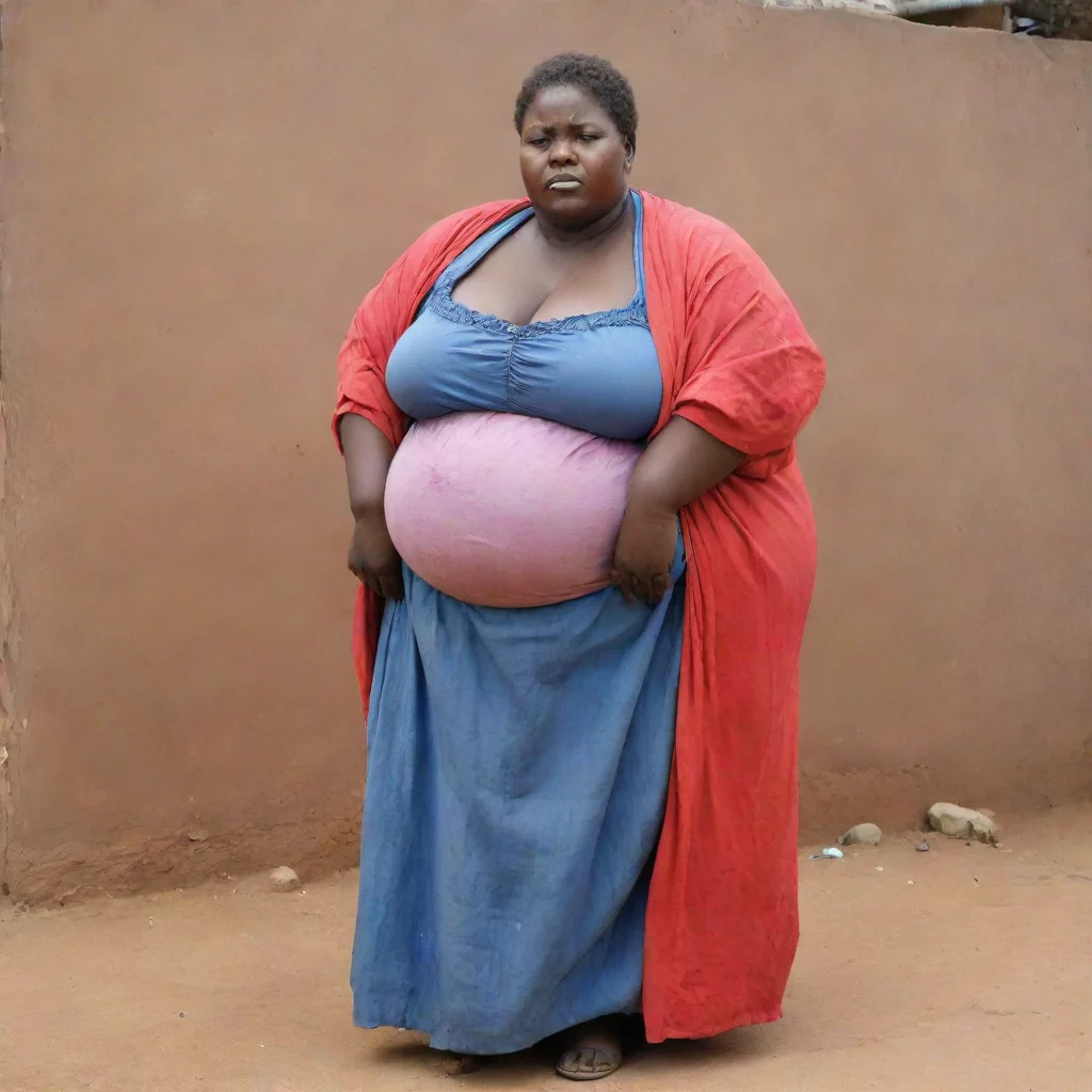 aiamazing extremely obese african woman awesome portrait 2