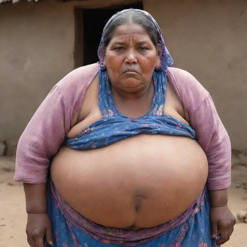 aiamazing extremely obese ugly village woman awesome portrait 2