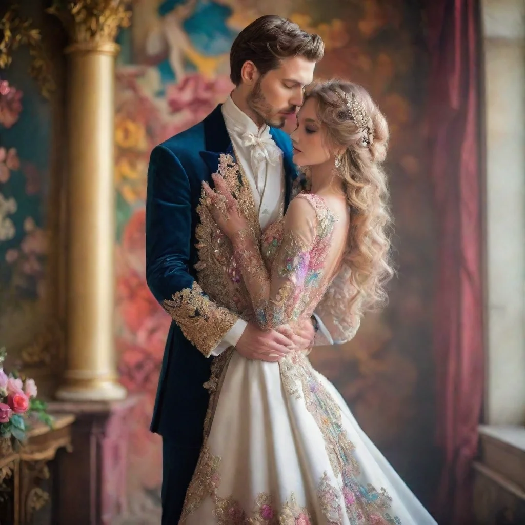 amazing fancy aristocratic lovers embrace fantasy trending art love wedding colorful  amazing awesome portrait 2 awesome portrait 2