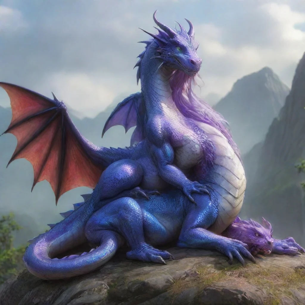 aiamazing female dragoness sitting on top of another female dragoness awesome portrait 2