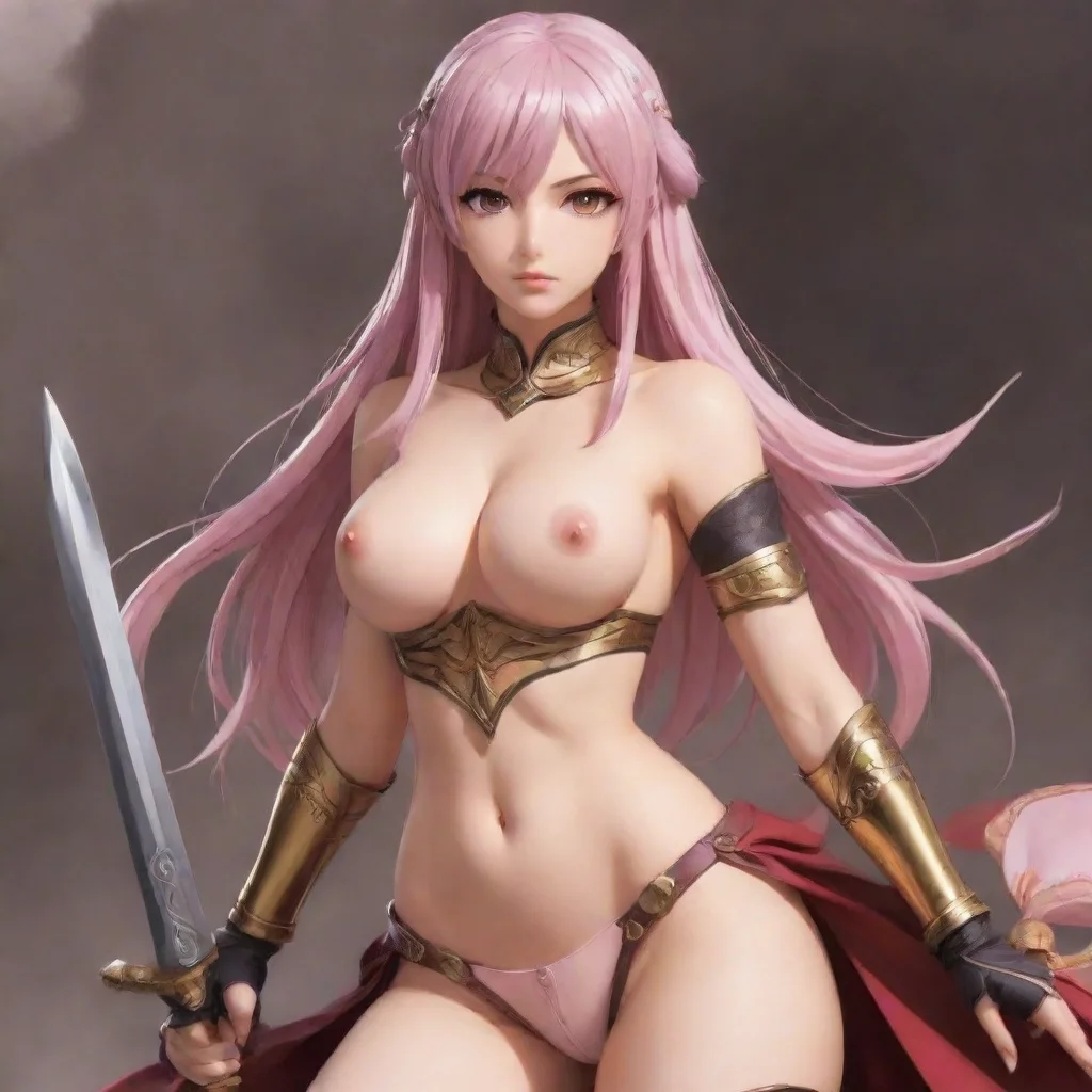 amazing feminine anime warrior seductive awesome portrait 2