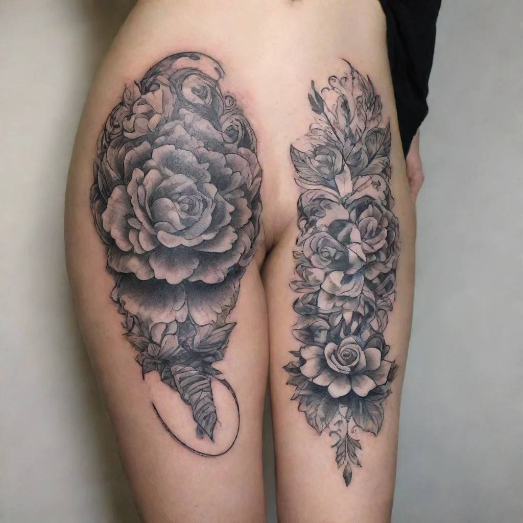 aiamazing fine line black and white tattoo covers awesome portrait 2