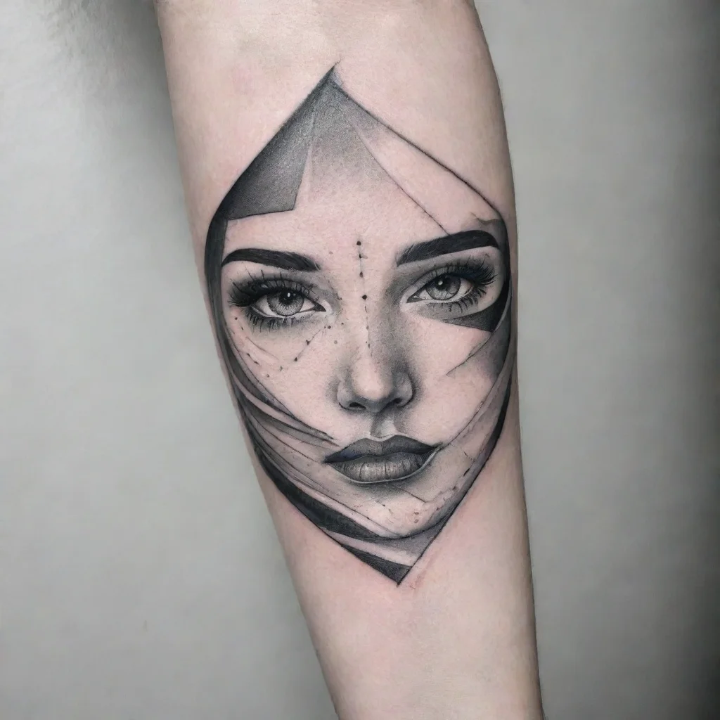 aiamazing fine line black and white tattoo face awesome portrait 2