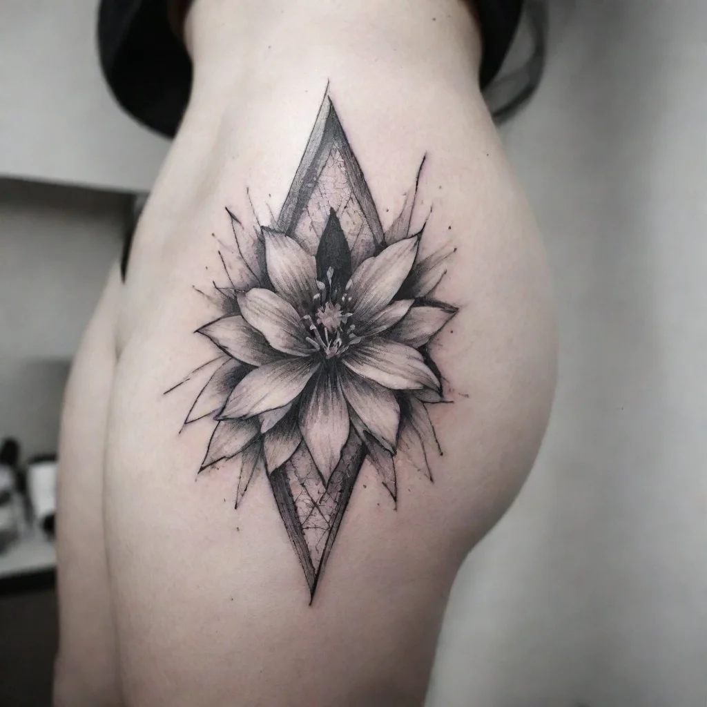 amazing fine line black and white tattoo