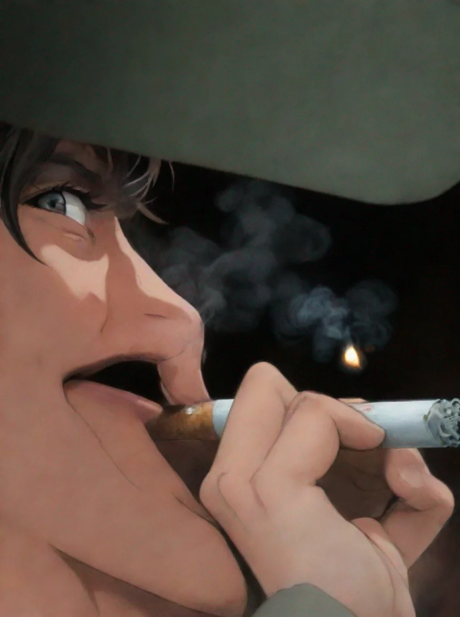 aiamazing founder smoking happy detailed hd anime awesome portrait 2
