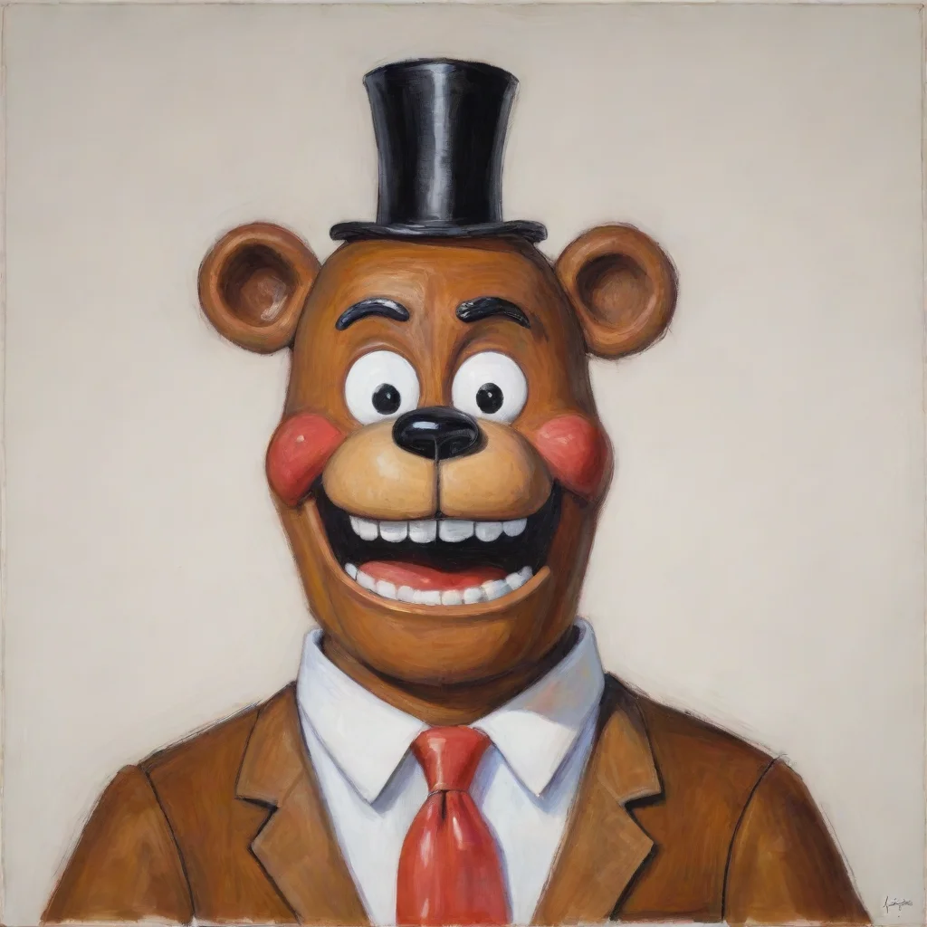 aiamazing freddy fazbear%2C drawn by george condo awesome portrait 2
