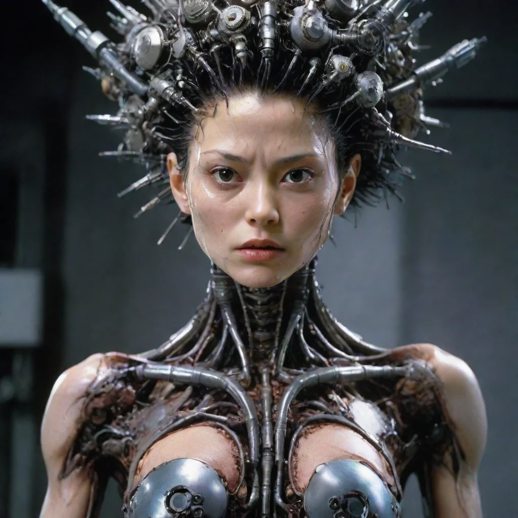 amazing from movie event horizon 1997 from movie tetsuo 1989 from movie virus 1999 400lb show womans made of machine parts hyper  awesome portrait 2