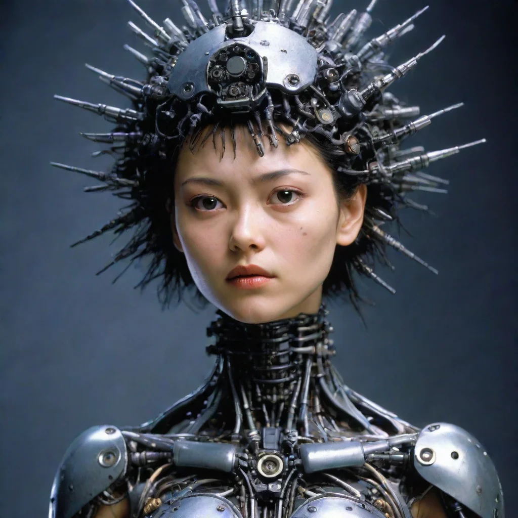 aiamazing from movie event horizon 1997 from movie tetsuo 1989 from movie virus 1999 women made of machine parts hyper awesome portrait 2