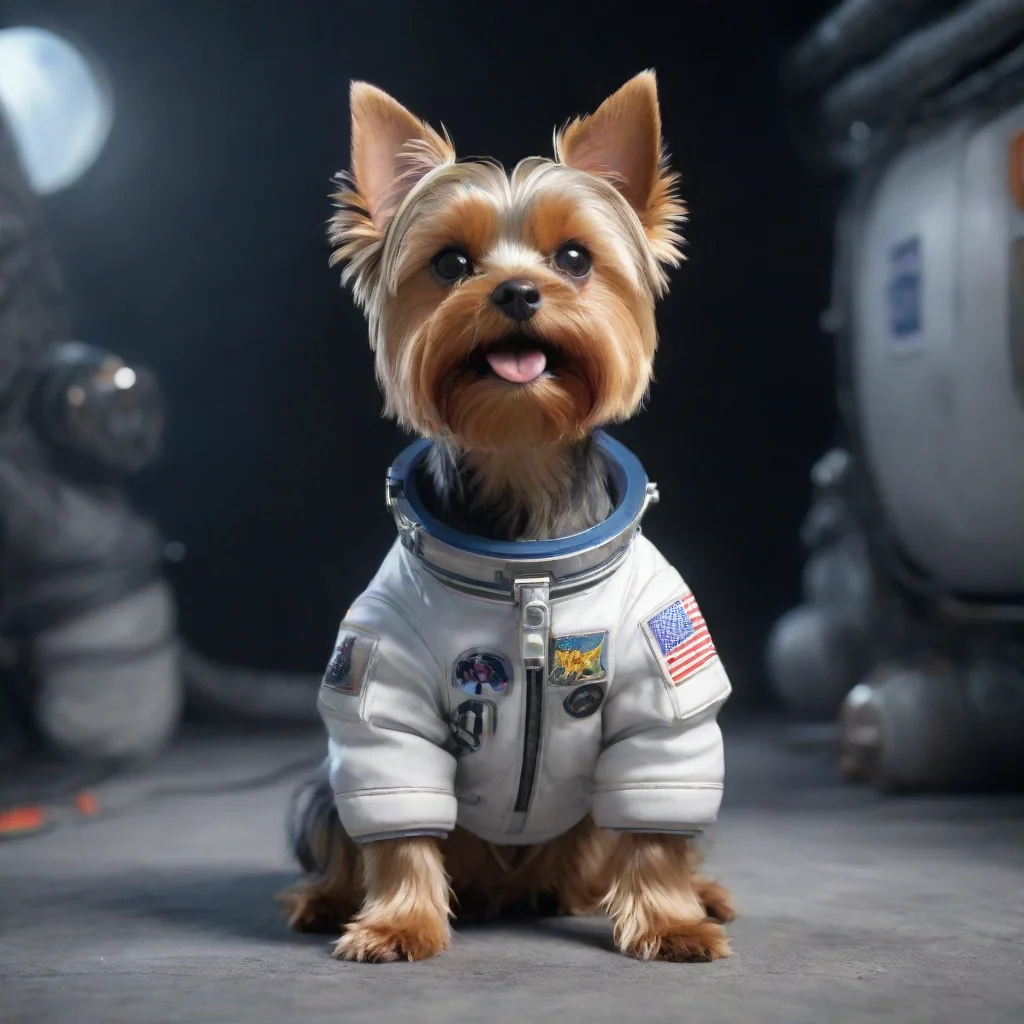 amazing full body yorkshire terrier astronaut 3d render unreal engine hyper realistic trending artstation awesome portrait 2