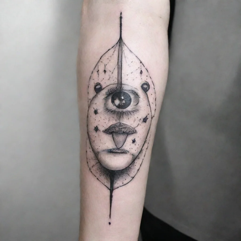aiamazing funny fine line black and white tattoo awesome portrait 2