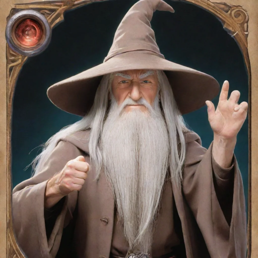 aiamazing gandalf flexing brown yugioh cards awesome portrait 2