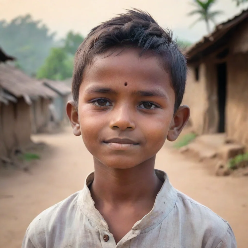 aiamazing generate an image of boy in indian village awesome portrait 2