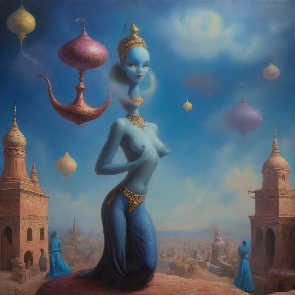 aiamazing genie with a surrealistic background awesome portrait 2