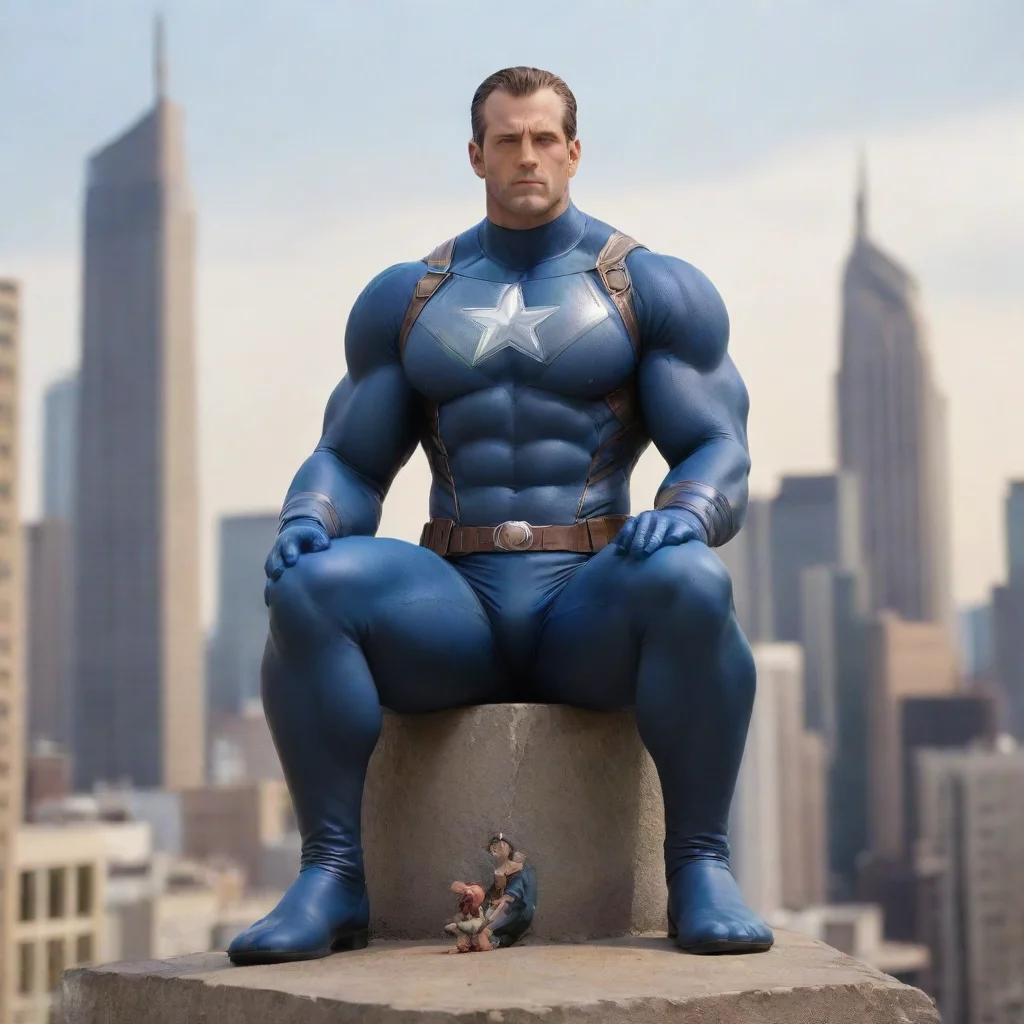 aiamazing giant man sitting on tiny awesome portrait 2