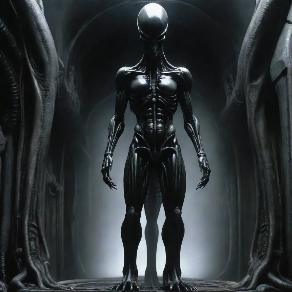 amazing giger alien standing tall  awesome portrait 2