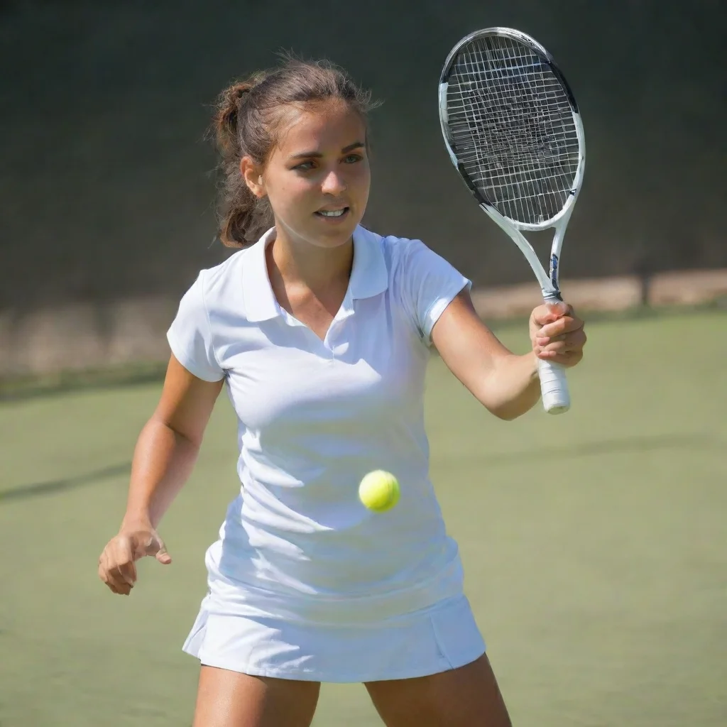 aiamazing girl playing tennis awesome portrait 2